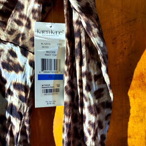 V-Neck Mesh Top by Karen Kane, Sz.XL, Never Wore This Top, Very Pretty - Picture 3 of 4